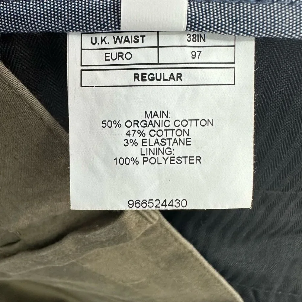 Moss 1851 Men’s Organic Cotton Blend Olive Green Tailored Ankle Pant Suit DIFFER